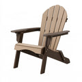 Sedia Adirondack da giardino 83 x 80 x 96 cm in plastica beige e marrone con braccioli