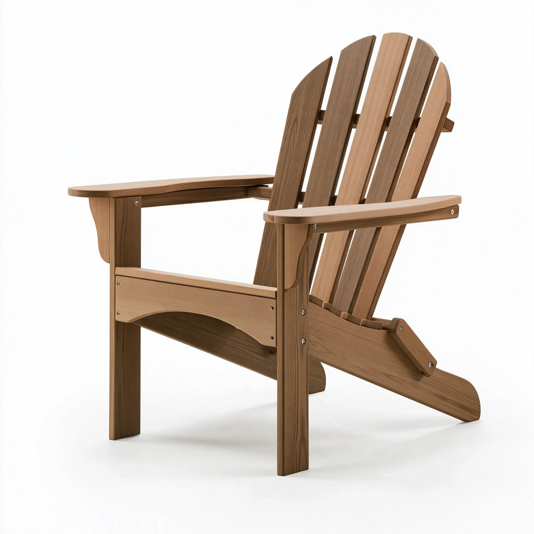 Poltrona da giardino 80 x 90 x 95 cm in legno marrone chiaro stile Adirondack