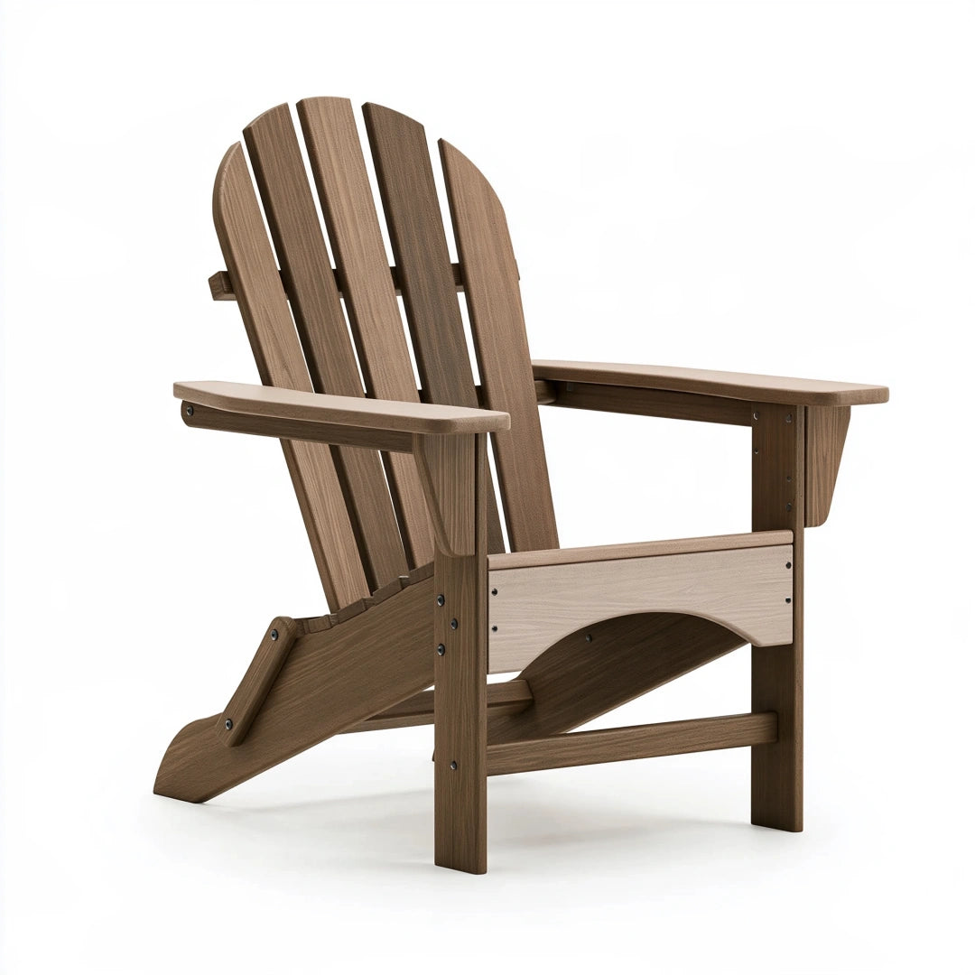 Poltrona da giardino Adirondack 78 x 85 x 95 cm in legno marrone con schienale reclinato