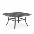 Tavolo da pranzo da esterno 150 x 90 x 74 cm in alluminio grigio antracite - piano traforato