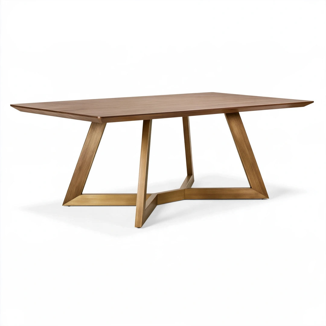 Tavolo da pranzo 200 x 100 x 75 cm in legno marrone - stile moderno