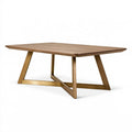 Tavolo da pranzo 200 x 90 cm in legno marrone stile moderno
