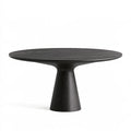 Tavolo da pranzo ovale 180 x 100 x 75 cm nero effetto marmo con base in legno - stile moderno
